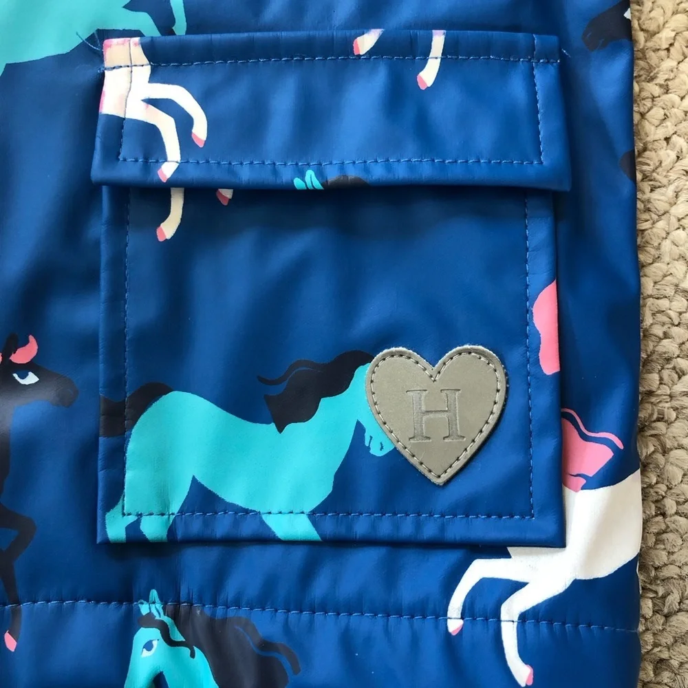 Hatley Baby Girls Prancing Horses Terry Lined Rain Jacket
